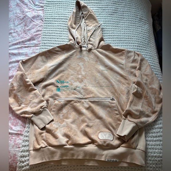 Nike Other - Nike Tan Sweater with Relaxed Fit and Hood